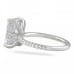 3.01 Carat Radiant Cut Diamond Pave Basket Engagement Ring profile view