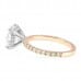 two tone moissanite engagement ring rose gold band bottom