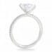 2.02 ct Cushion Cut Diamond Pave Engagement Ring side view