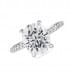 Oval Moissanite Encrusted Basket Engagement Ring angle