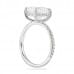 Oval Moissanite Encrusted Basket Engagement Ring profile