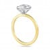 1.80ct Oval Diamond Two-Tone Solitaire Engagement Ring profile