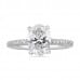 2.51ct Oval Diamond Fully Encrusted Basket Engagement Ring flat