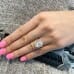 Pear Shape Moissanite Halo Split Engagement Ring lifestyle