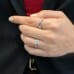 2.02 ct Cushion Cut Diamond Pave Engagement Ring on ladies hand