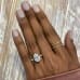 3.23 carat Pear Shape Diamond Signature Wrap Engagement Ring on ladies hand