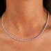 4.59 carat Diamond Tennis Necklace closeup