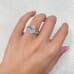 2.87 carat Oval Lab Diamond Two-Tone Solitaire Engagement Ring paired