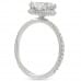 1.50 carat Oval Diamond Hidden Halo™ Engagement Ring profile view white gold
