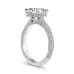 2.01 carat Oval Diamond Three-Row Band Engagement Ring side