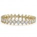 Petite Round Diamond Compass Eternity Band front view yellow gold