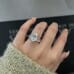 3.67 carat Oval Lab Diamond Signature Wrap Engagement Ring pairing
