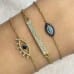 Sapphire and Diamond Evil Eye Bracelet stack