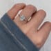 1.53 carat Radiant Cut Diamond Solitaire Engagement Ring hand