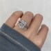 5.12 carat Radiant Cut Lab Diamond Solitaire Engagement Ring sleeve