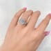 3 carat Radiant Cut Diamond Pave Basket Engagement Ring pairing