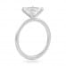 1.81 carat Radiant Cut Diamond Super Slim Band Ring profile view