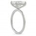 2.5 carat Radiant Cut Diamond Solitaire Engagement Ring profile