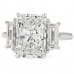 4.2ct Radiant Cut Diamond Three-Stone Engagement Ring top