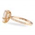 Pear Shape Moissanite Rose Gold Engagement Ring profile