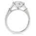 2ct Round Lab Diamond Three-Stone Engagement Ring side