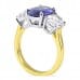 3.20 Carat Sapphire and Diamond Two-Tone Ring profile