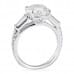 3.01 Carat Round Diamond Platinum Engagement Ring upright