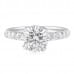 1.71 Carat Round Diamond Thicker Band Engagement Ring flat