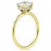 1.40 Carat Round Diamond Yellow Gold Solitaire Engagement Ring profile
