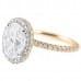 1.70 carat Oval Diamond Two-Tone Halo Engagement Ring flat
