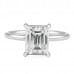 2.25 carat Emerald Cut Diamond Solitaire Engagement Ring flat
