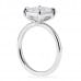 2.25 carat Emerald Cut Diamond Solitaire Engagement Ring side