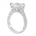 4.00 carat Cushion Cut Diamond Three-Row Band Engagement Ring side