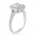 1.70 carat Princess Cut Diamond Halo with Split Engagement Ring side