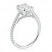 1.50 carat Oval Diamond Pave Engagement Ring side
