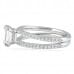 1.00 Carat Emerald Cut Diamond Split Band Engagement Ring side