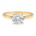 1.40 Carat Round Diamond Rose Gold Solitaire Engagement Ring flat
