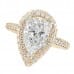 2.30ct Pear Shape Rose Gold Halo Engagement Ring angle