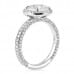 2.50ct Round Diamond Halo Engagement Ring profile