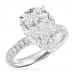 5.00ct Pear Shape Diamond Three-Row Band Engagement Ring top