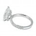 5.00ct Pear Shape Diamond Three-Row Band Engagement Ring side
