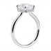 2.50ct Radiant Cut Diamond Invisible Gallery Engagement Ring side