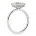 Round Moissanite Bezel Set Engagement Ring profile