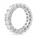 5.11ct Radiant Cut Eternity Band With Pave Diamond side