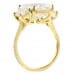 4.58 Carat Emerald Cut Lab Diamond Three-Stone Engagement Ring profile