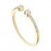 Diamond Tipped Cuff Ring yellow gold side profile view