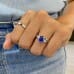 Sapphire and Diamond Wedding Band Ring fist