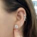 5.06 carat TW Lab-Grown Diamond GIA Graded Studs ear