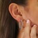 3.50 Carat Inside-Out Diamond Hoops ear
