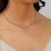 5 carat Diamond Tennis Necklace with Seven Larger Stones lifestyle